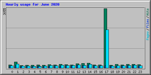 Hourly usage for June 2020