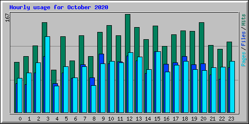 Hourly usage for October 2020