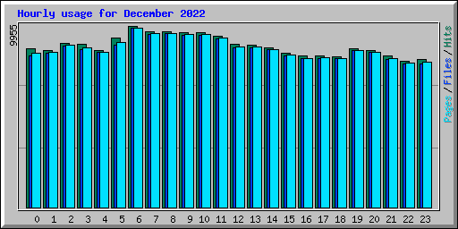 Hourly usage for December 2022