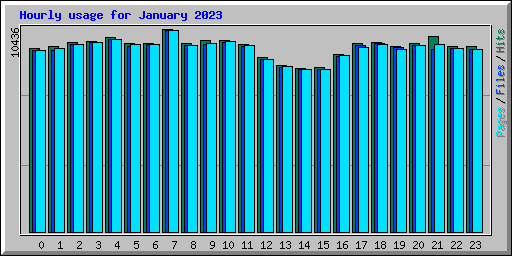 Hourly usage for January 2023