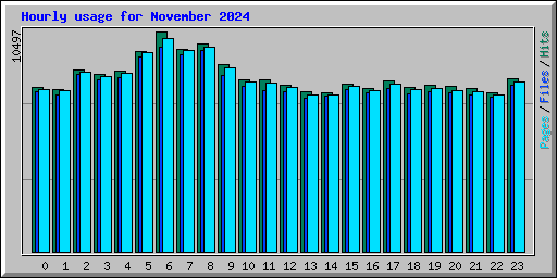 Hourly usage for November 2024