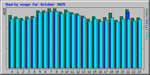 Hourly usage for October 2025