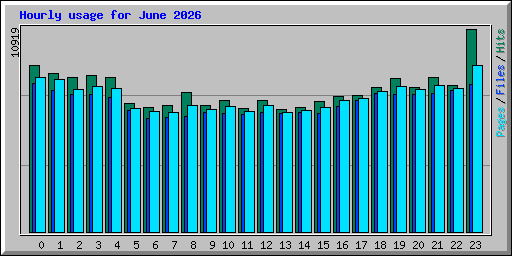 Hourly usage for June 2026