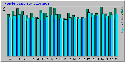 Hourly usage for July 2026
